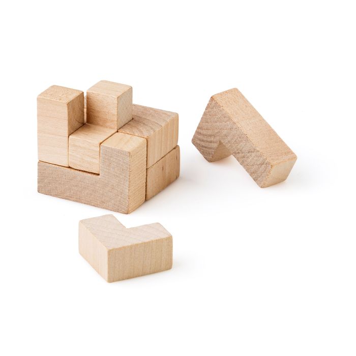 Promotional Wooden Cube Brain Teaser Puzzle-BOUNCE CREATIVE DESIGNS Promotional Wooden Cube Brain Teaser Puzzle-BOUNCE CREATIVE DESIGNS