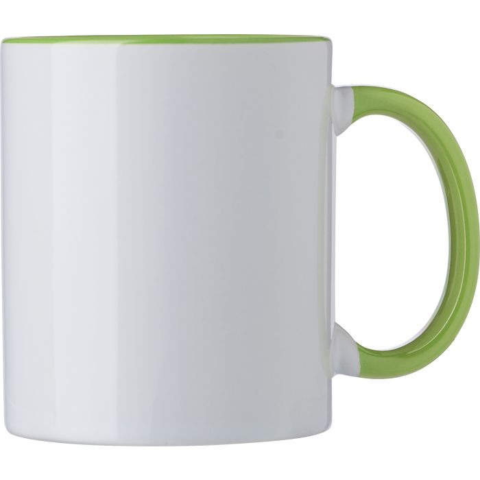 Promotional Budget Ceramic Mug with Coloured Handle & Inside Promotional Budget Ceramic Mug with Coloured Handle & Inside
