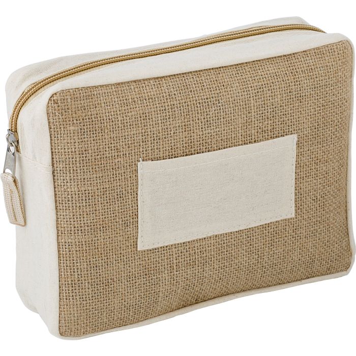 Promotional Jute & Cotton Toiletry Bag