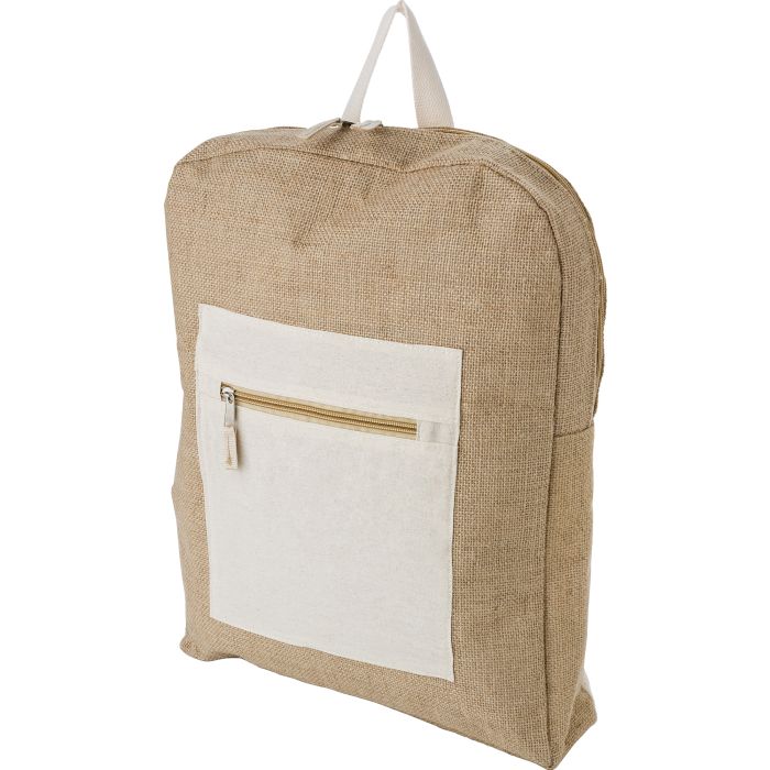 Jute Backpack With Adjustable Shoulder Straps Jute Backpack With Adjustable Shoulder Straps