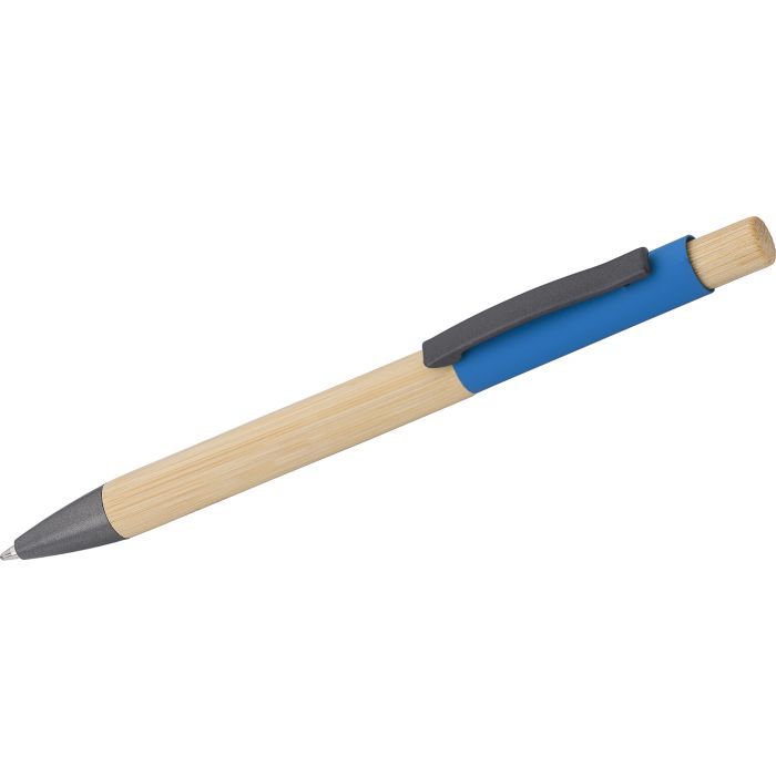Bamboo Ballpen With Colour Match Aluminium Trim Bamboo Ballpen With Colour Match Aluminium Trim