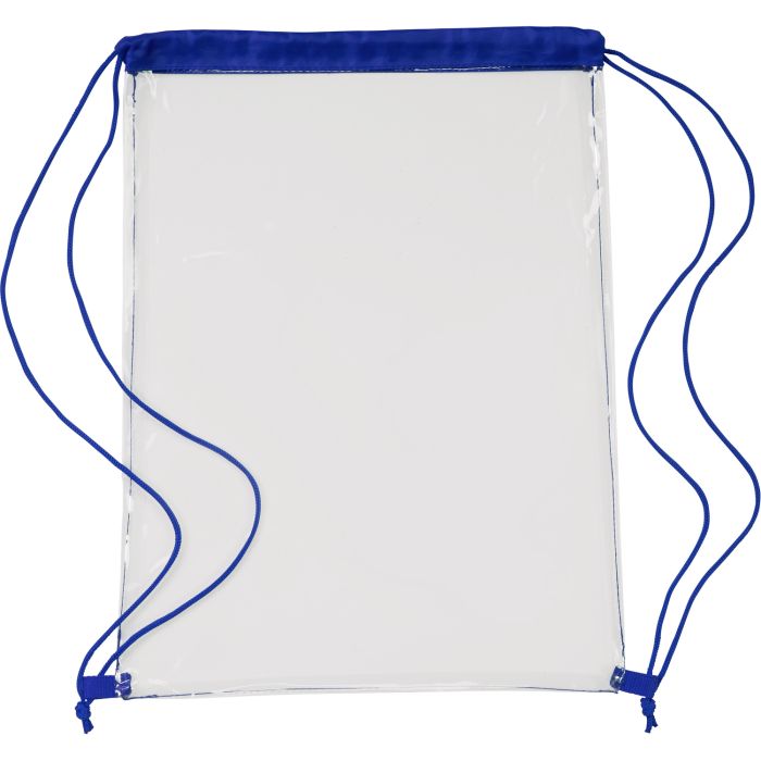 Transparent Drawstring Bag With Coloured Piping Transparent Drawstring Bag With Coloured Piping