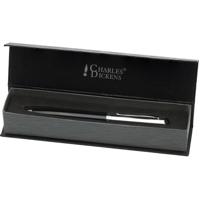 Promotional Charles Dickens® Twist Action Pen with Case Promotional Charles Dickens® Twist Action Pen with Case