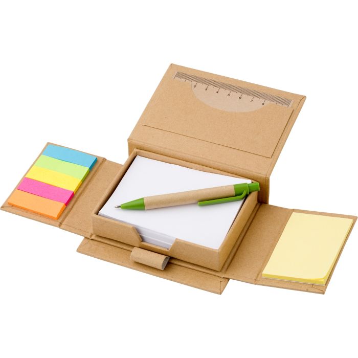 Promotional Desk Memo Holder with Pen Ruler & Sticky Notes Promotional Desk Memo Holder with Pen Ruler & Sticky Notes