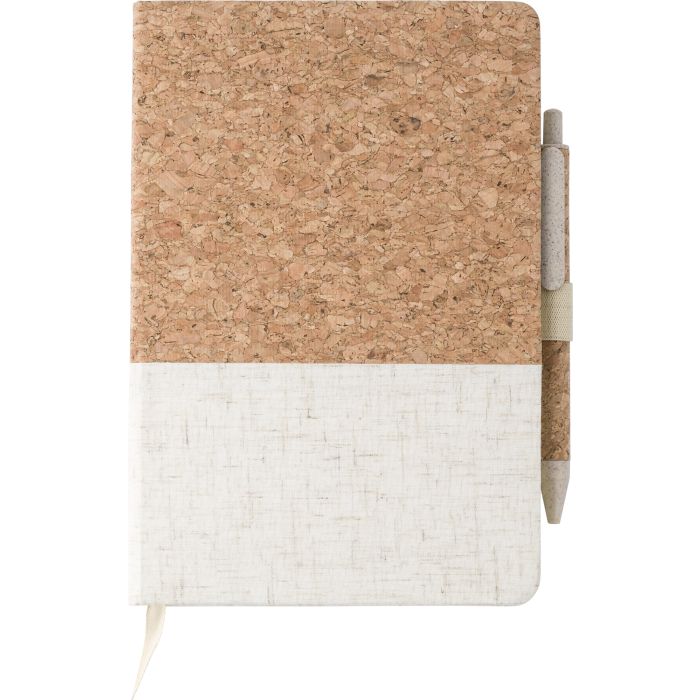 Promotional A5 Cork Notebook with Wheat Straw Pen Promotional A5 Cork Notebook with Wheat Straw Pen