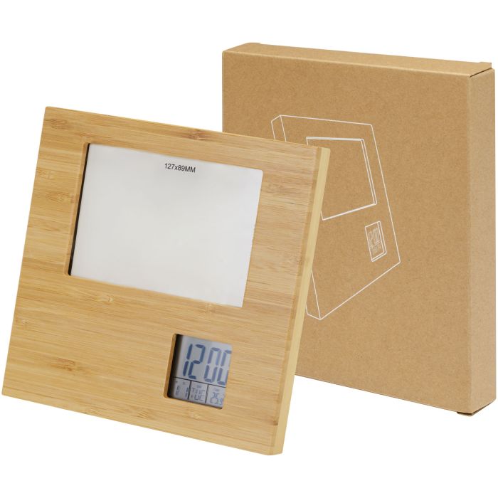 Sasa Bamboo Photo Frame with Thermometer Sasa Bamboo Photo Frame with Thermometer