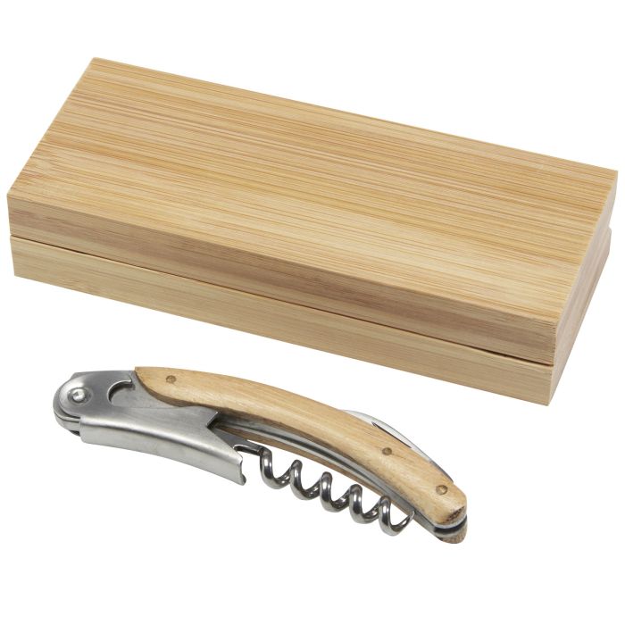 Stainless Steel Wine Opener in Bamboo Gift Box Carmenier Stainless Steel Wine Opener in Bamboo Gift Box Carmenier