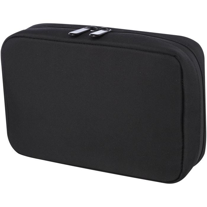 Promotional Rise GRS Recycled Organiser Pouch Black Promotional Rise GRS Recycled Organiser Pouch Black