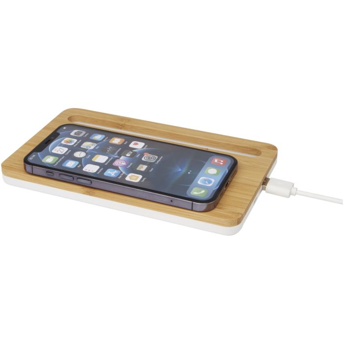 Medake Bamboo Wireless Charger and Phone Stand