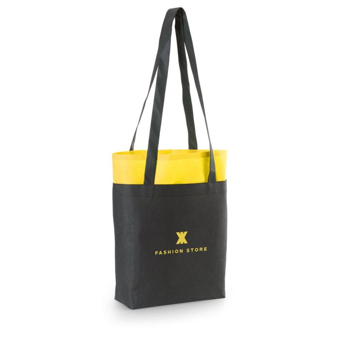 Promotional HARROD Nonwoven Yellow And Black Bag Promotional HARROD Nonwoven Yellow And Black Bag
