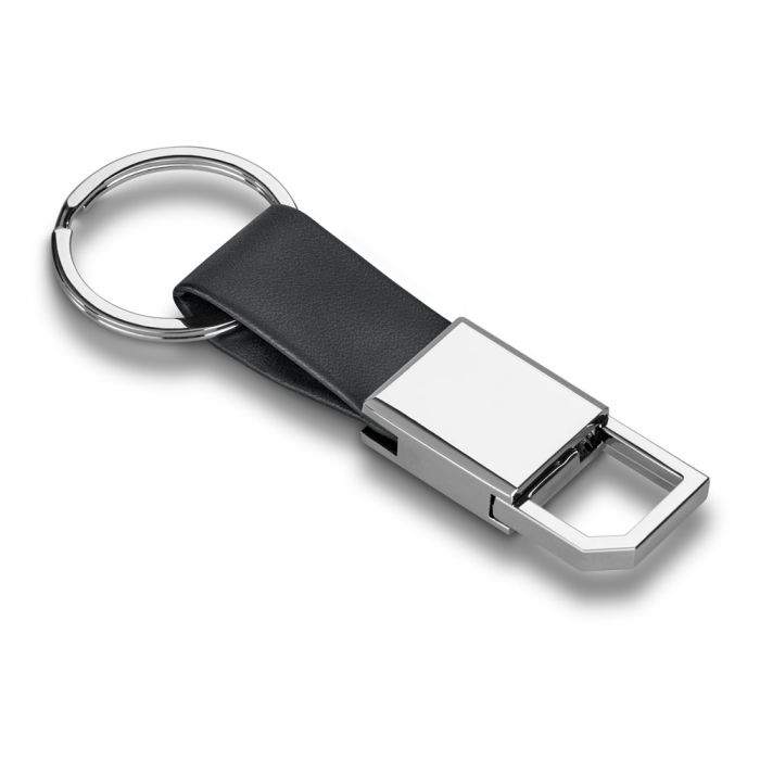 BOURCHIER Metal Keyring With Vegan Leather Strap BOURCHIER Metal Keyring With Vegan Leather Strap