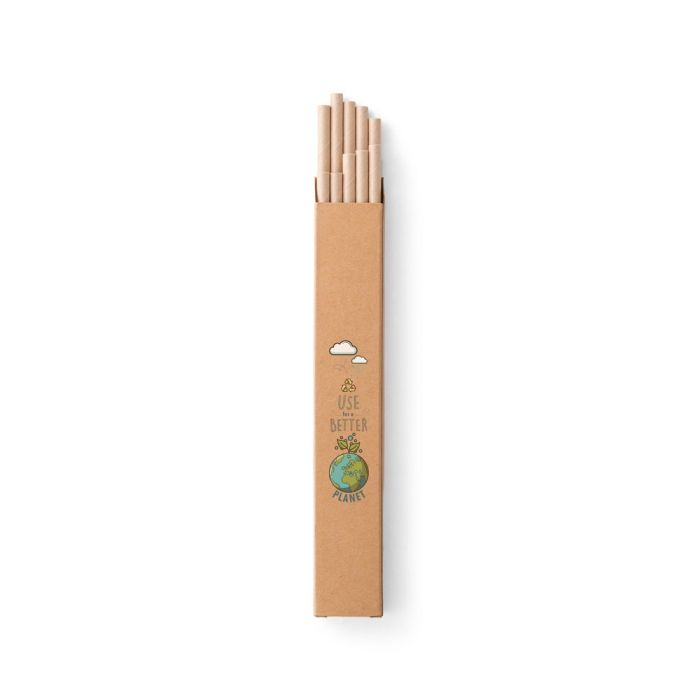 LAMONE Set of 10 Kraft Paper Straws LAMONE Set of 10 Kraft Paper Straws