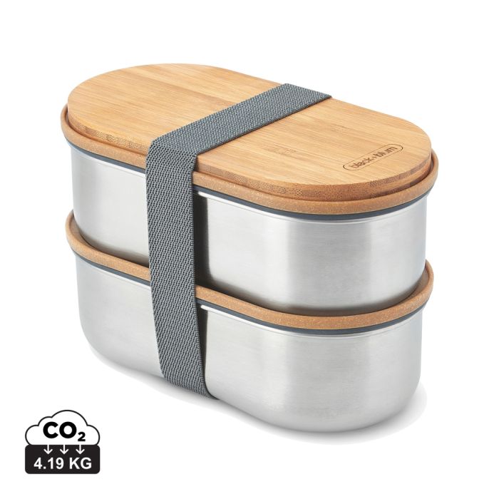 Promotional Black+Blum Stainless Steel Double Bento Box