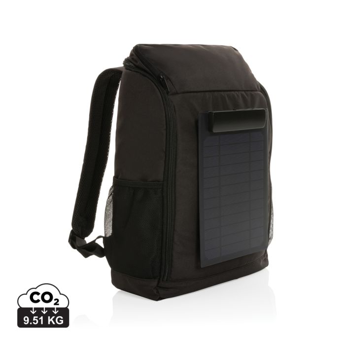Promotional Pedro AWARE™ RPET Deluxe Backpack with 5W Solar Panel
