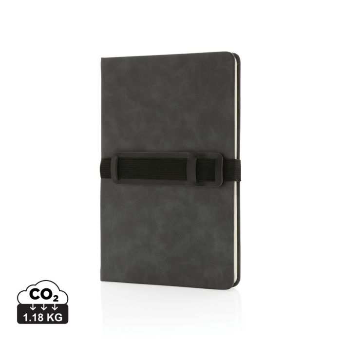 Deluxe A5 Notebook PU Hardcover with Phone and Pen Holder Deluxe A5 Notebook PU Hardcover with Phone and Pen Holder