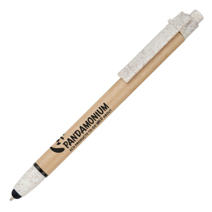 Promotional Jura Card Ball Stylus With Wheat Trim Promotional Jura Card Ball Stylus With Wheat Trim