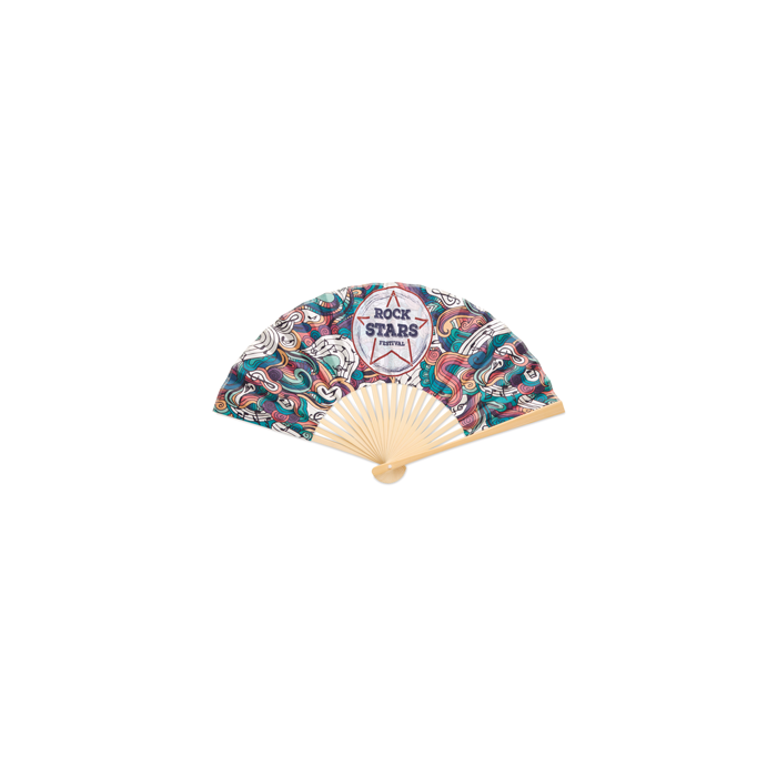 Bespoke Bamboo Fan Hand Held White - 1 Bounce Creative Designs Bespoke Bamboo Fan Hand Held White - 1 Bounce Creative Designs