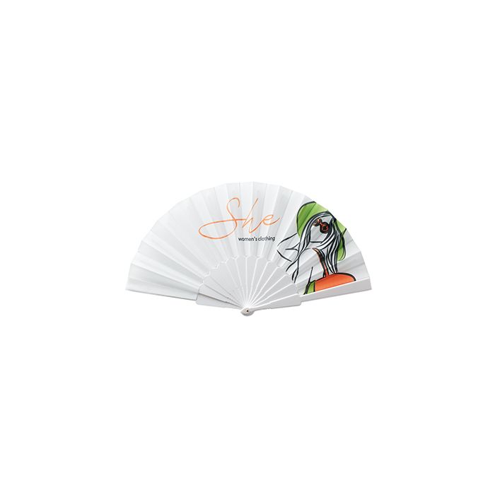Bespoke Hand Held Fan White - 1 Bounce Creative Designs