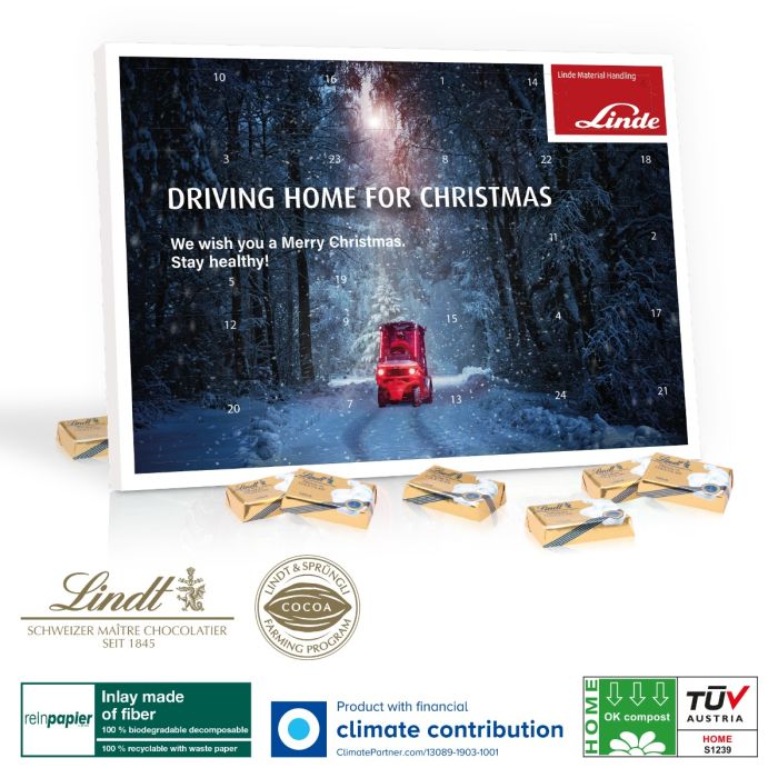 Eco Friendly and Sustainable Lindt Desktop Advent Calendar Eco Friendly and Sustainable Lindt Desktop Advent Calendar