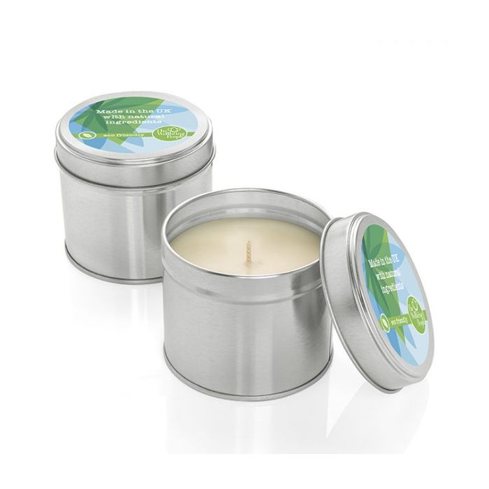 Natural Wax Candle in a Gift Tin UK Made Silver - 1 Bounce Creative Designs Natural Wax Candle in a Gift Tin UK Made Silver - 1 Bounce Creative Designs