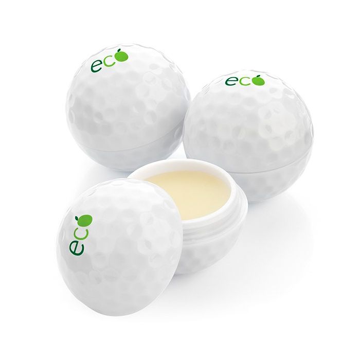Golf Ball Shaped Lip Balm  White - 1 Bounce Creative Designs