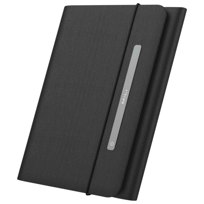 MiLi Smart Wireless Charging Notebook Black - 1 Bounce Creative Designs MiLi Smart Wireless Charging Notebook Black - 1 Bounce Creative Designs
