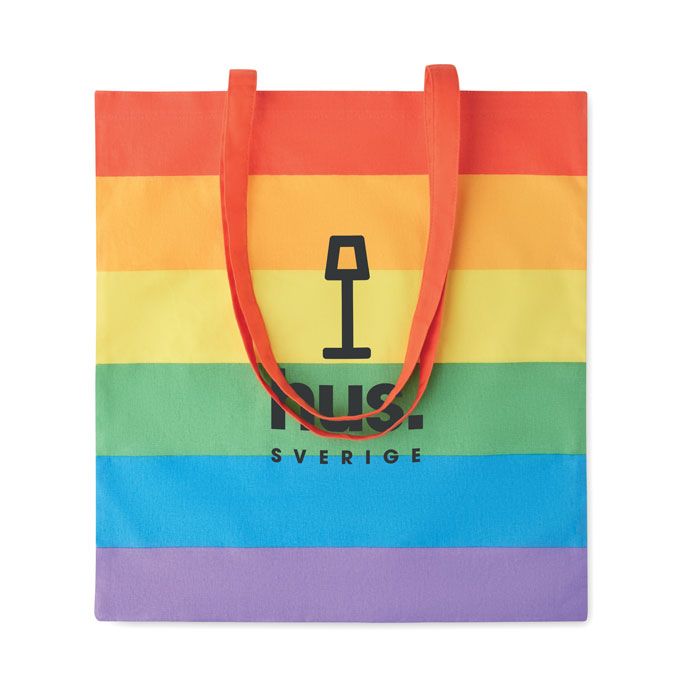 CafePress Rainbow Horses Tote Bag - Natural Canvas Reusable Shopping Bag, Medium Or Small Size