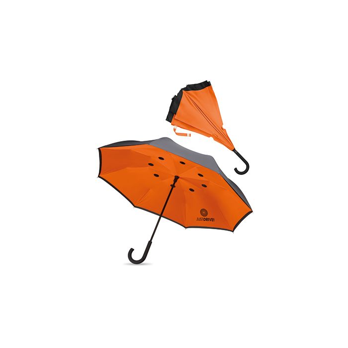 Bespoke Umbrella 23 reversible windproof umbrella Black - 1 Bounce Creative Designs Bespoke Umbrella 23 reversible windproof umbrella Black - 1 Bounce Creative Designs