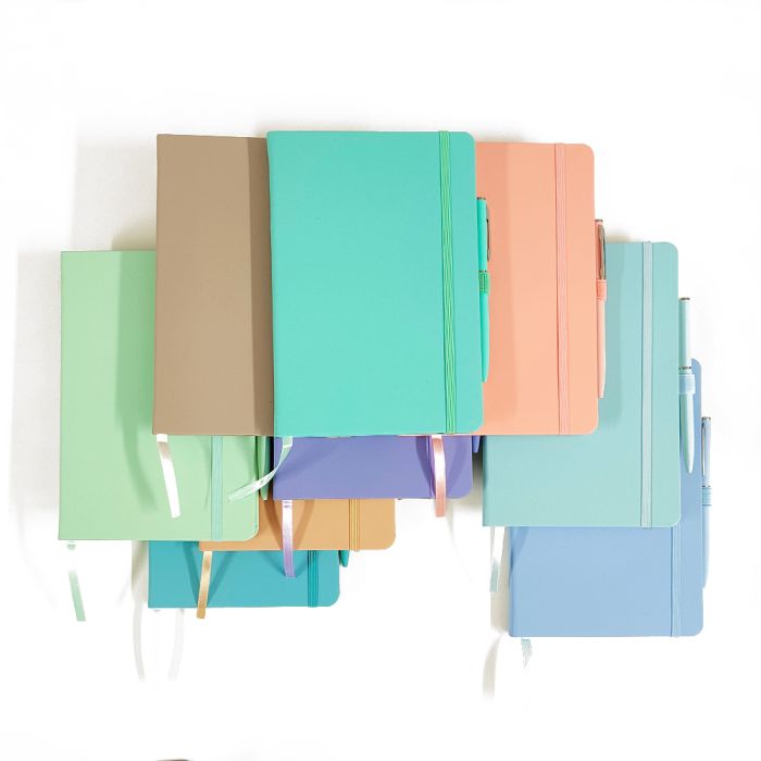 A5 Pastel Notebook Pen Set - 1 Bounce Creative Designs A5 Pastel Notebook Pen Set - 1 Bounce Creative Designs