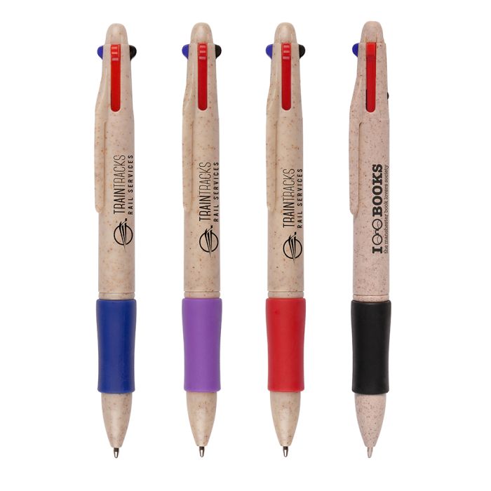 Promotional Wheat Quad 4 Colour Ball Pen Promotional Wheat Quad 4 Colour Ball Pen