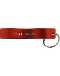Aluminium bottle opener keyring