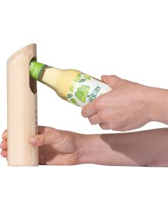 Pinewood bottle opener