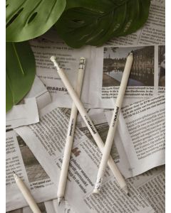 Recycled newspaper pencil