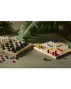 Ludo wooden board game