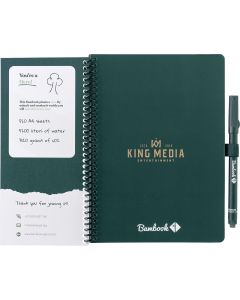 Bambook notebook with dot grid paper & pen loop (approx. A5)