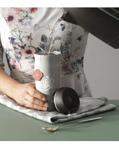 Recycled steel double walled travel mug (450ml) 