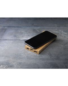 Bamboo wireless charger & power bank (8,000 mAh)