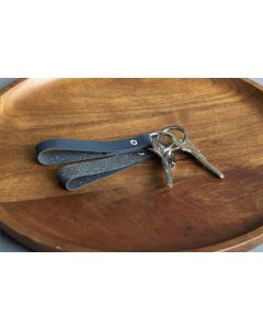 Made recycled leather keyring
