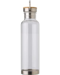 Tritan Water Bottle With Wood and Metal Lid (800ml)