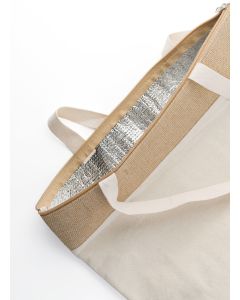 Jute shopper cool bag