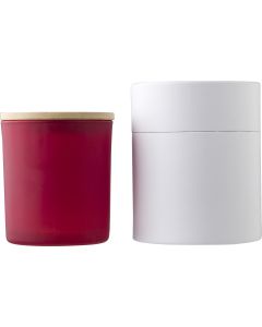 Scented Glass Candle with Bamboo Lid