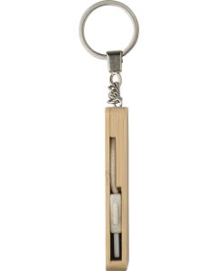 The Bianca - Bamboo keyring with charging cables
