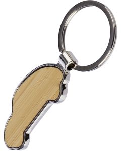 The Angelike - Car Keyring With A Bamboo Car Inlay