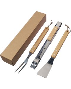 The Kaitlyn - Stainless steel barbecue set (3pc)