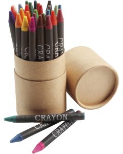 Crayon Set In Cardboard Pot