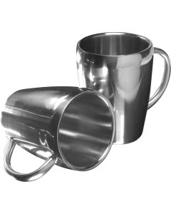 Set of two steel mugs