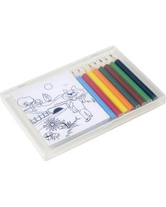Pencils and colouring sheets
