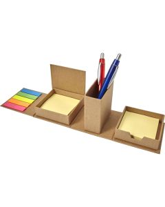 Cardboard Cube with Sticky Notes