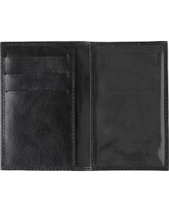 Split leather credit card wallet