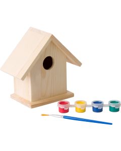 Bird house with painting set